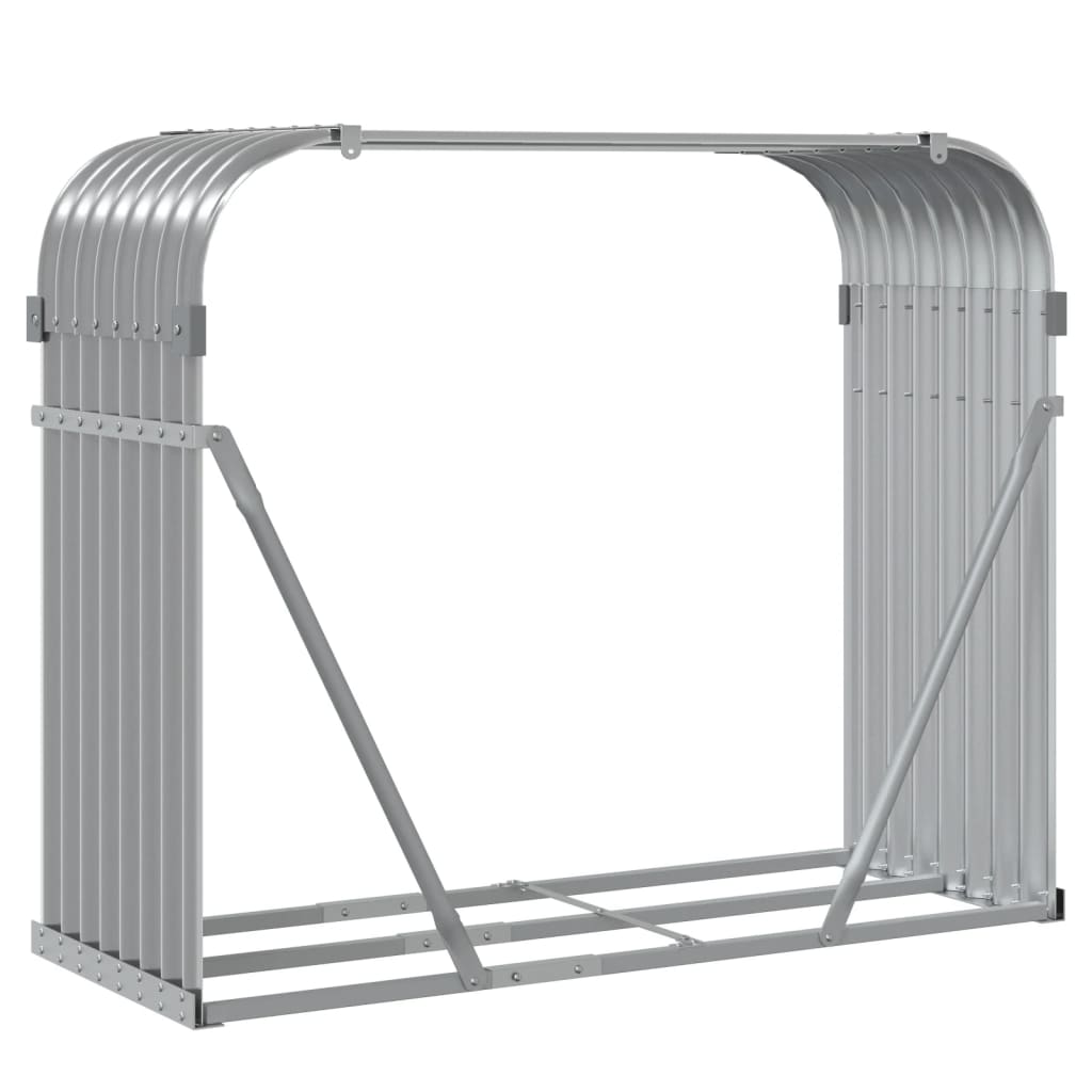 vidaXL Suport de bușteni, gri deschis, 120x45x100 cm, oțel galvanizat vidaXL Suport de bușteni, gri deschis, 120x45x100 cm, oțel galvanizat