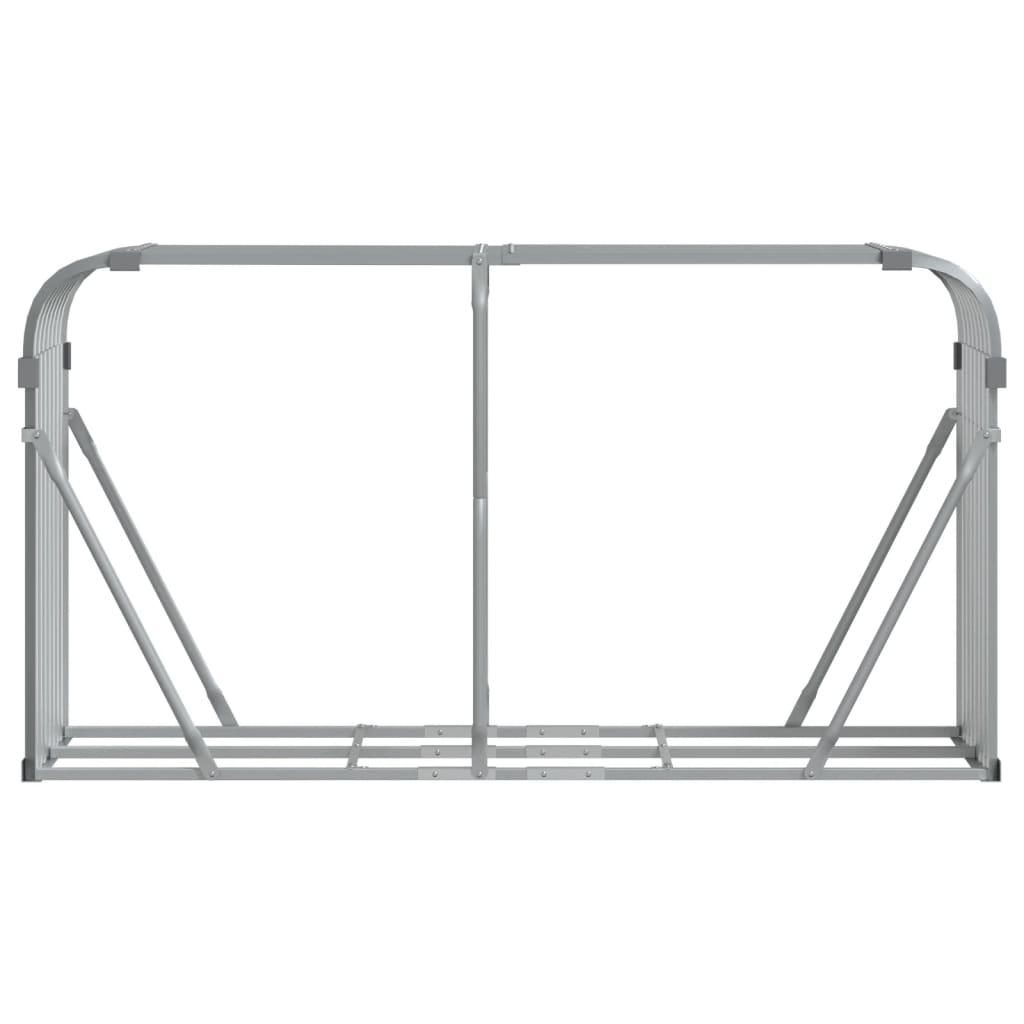 vidaXL Suport de bușteni, gri deschis, 180x45x100 cm, oțel galvanizat vidaXL Suport de bușteni, gri deschis, 180x45x100 cm, oțel galvanizat