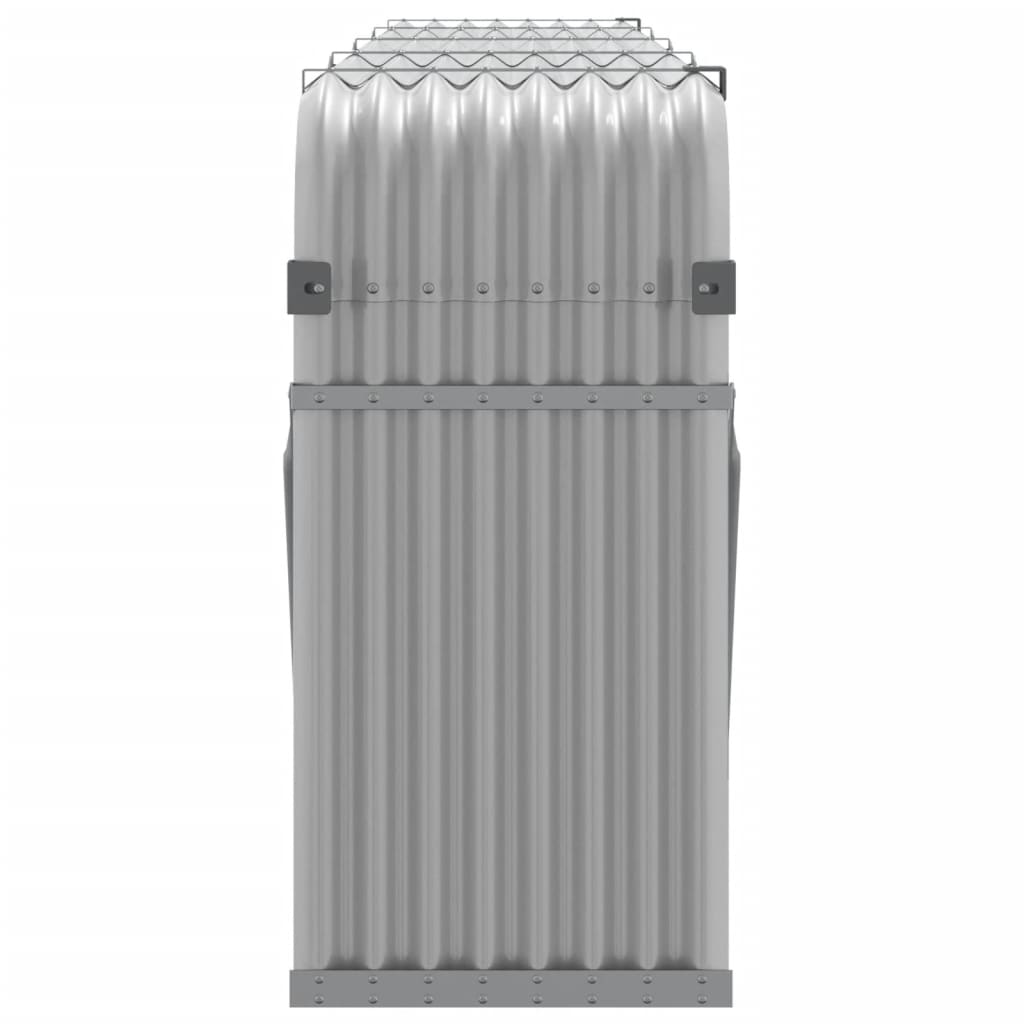 vidaXL Suport pentru lemne gri deschis 300x45x100 cm oțel galvanizat