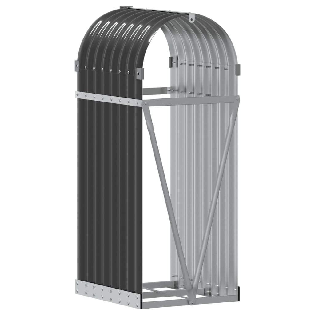 vidaXL Suport pentru lemne antracit 40x45x100 cm oțel galvanizat