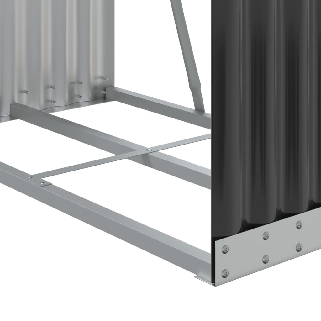 vidaXL Suport de bușteni, antracit, 80x45x120 cm, oțel galvanizat vidaXL Suport de bușteni, antracit, 80x45x120 cm, oțel galvanizat