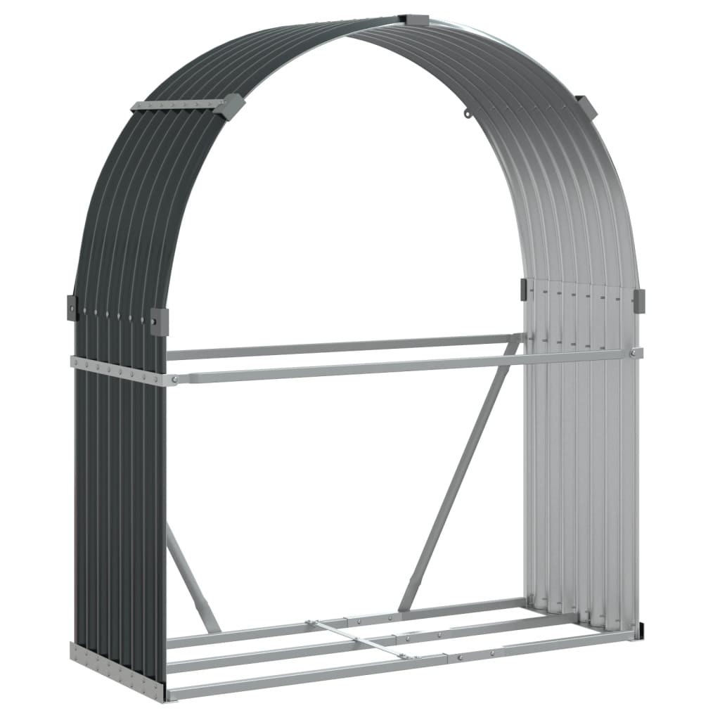 vidaXL Suport de bușteni, antracit, 120x45x140 cm, oțel galvanizat