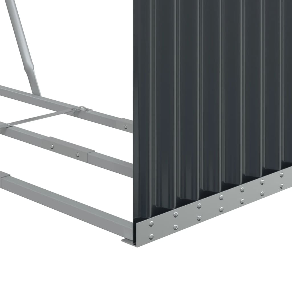vidaXL Suport de bușteni, antracit, 120x45x140 cm, oțel galvanizat