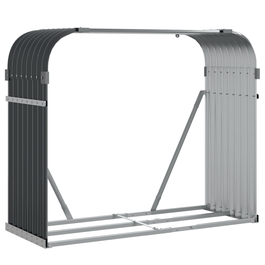 vidaXL Suport de bușteni, antracit, 120x45x100 cm, oțel galvanizat