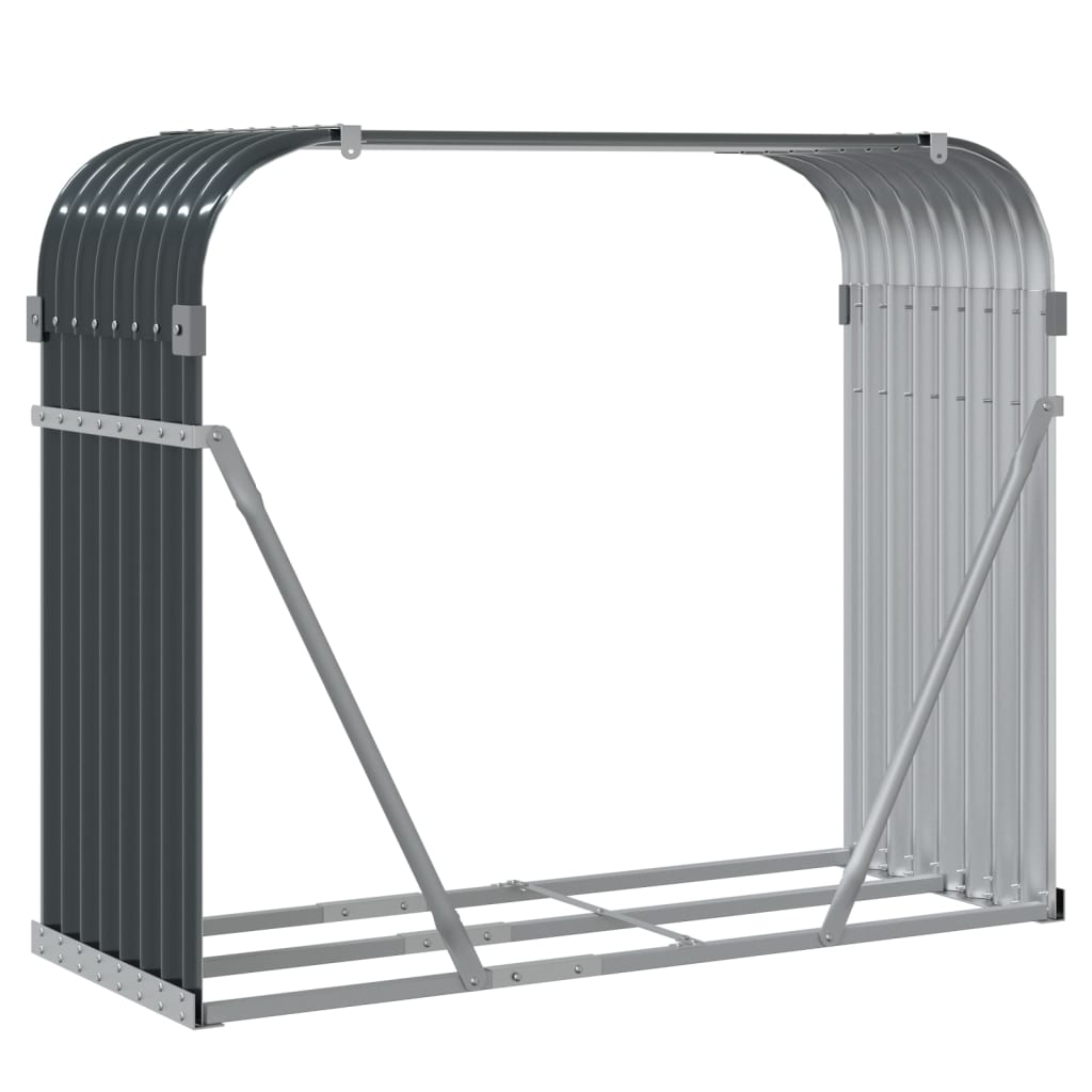 vidaXL Suport de bușteni, antracit, 120x45x100 cm, oțel galvanizat