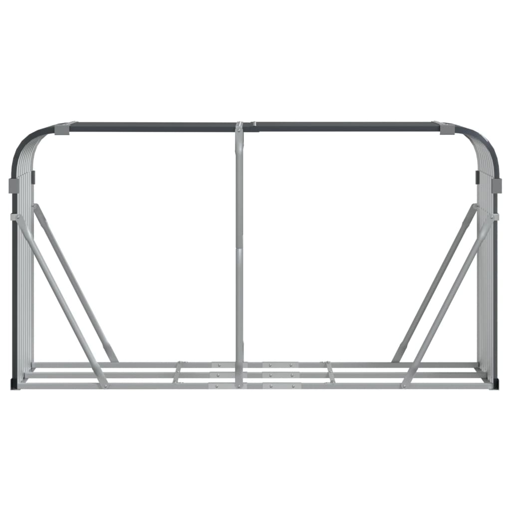 vidaXL Suport de bușteni, antracit, 180x45x100 cm, oțel galvanizat vidaXL Suport de bușteni, antracit, 180x45x100 cm, oțel galvanizat