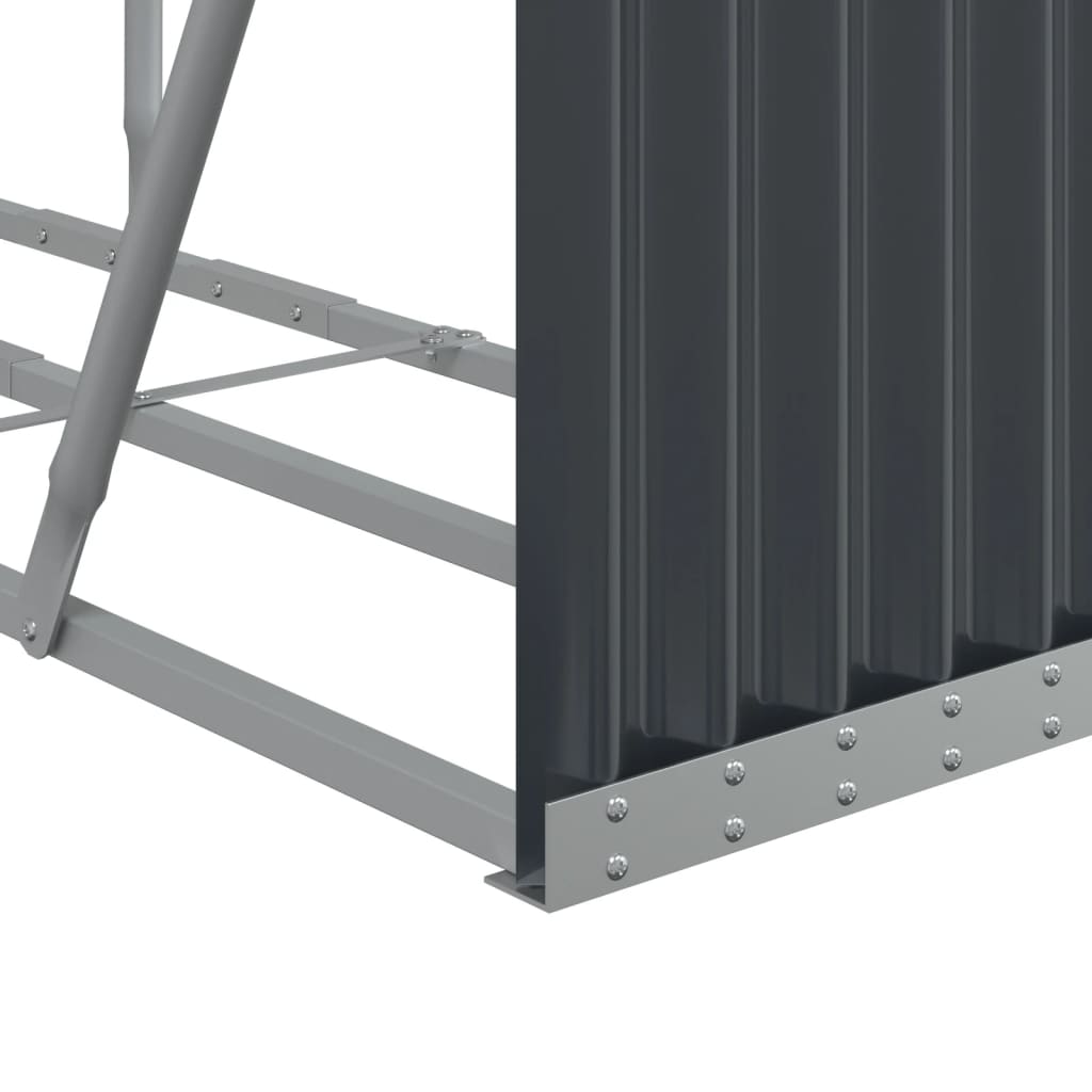 vidaXL Suport de bușteni, antracit, 180x45x100 cm, oțel galvanizat vidaXL Suport de bușteni, antracit, 180x45x100 cm, oțel galvanizat