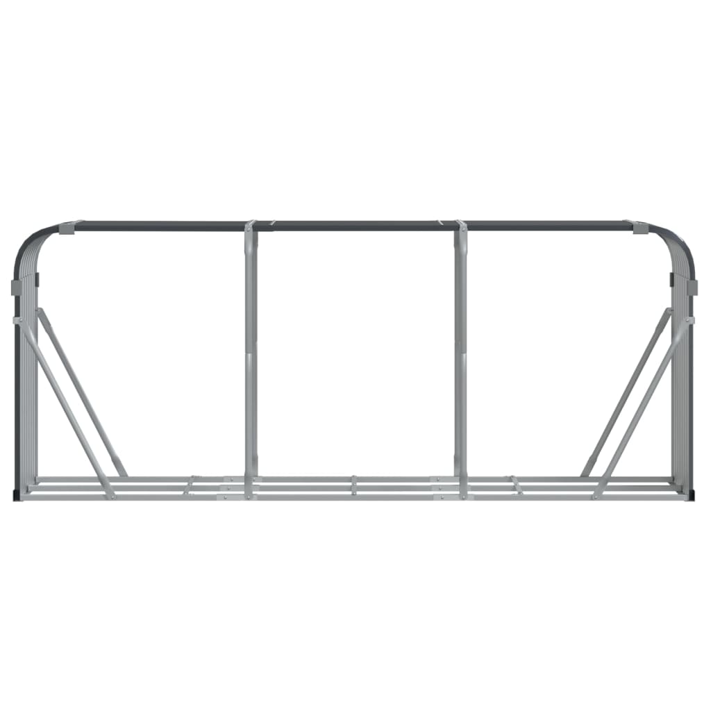vidaXL Suport de bușteni, antracit, 234x45x100 cm, oțel galvanizat vidaXL Suport de bușteni, antracit, 234x45x100 cm, oțel galvanizat