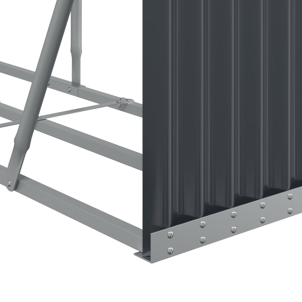 vidaXL Suport de bușteni, antracit, 234x45x100 cm, oțel galvanizat vidaXL Suport de bușteni, antracit, 234x45x100 cm, oțel galvanizat