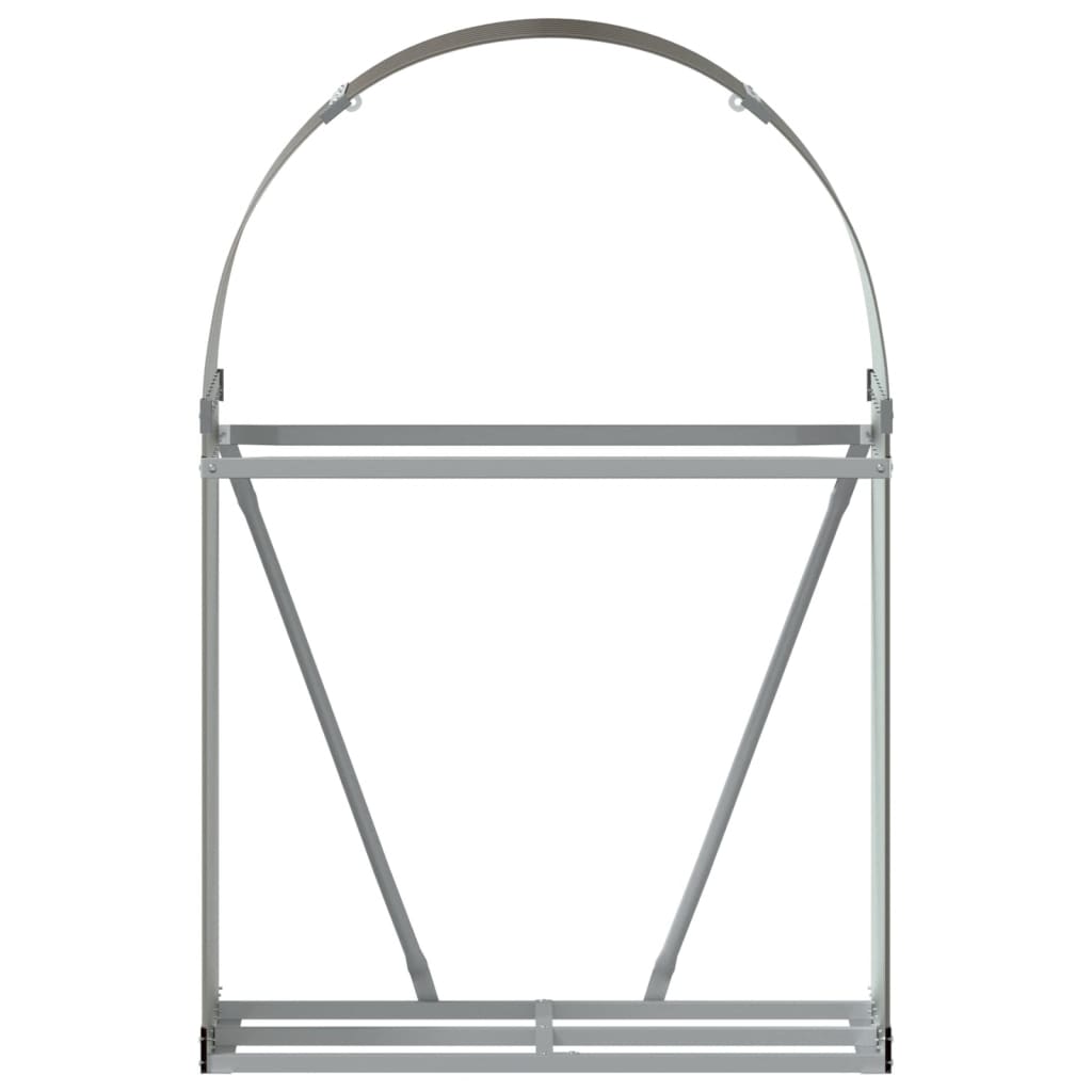 vidaXL Suport pentru bușteni, maro, 80x45x120 cm, oțel galvanizat