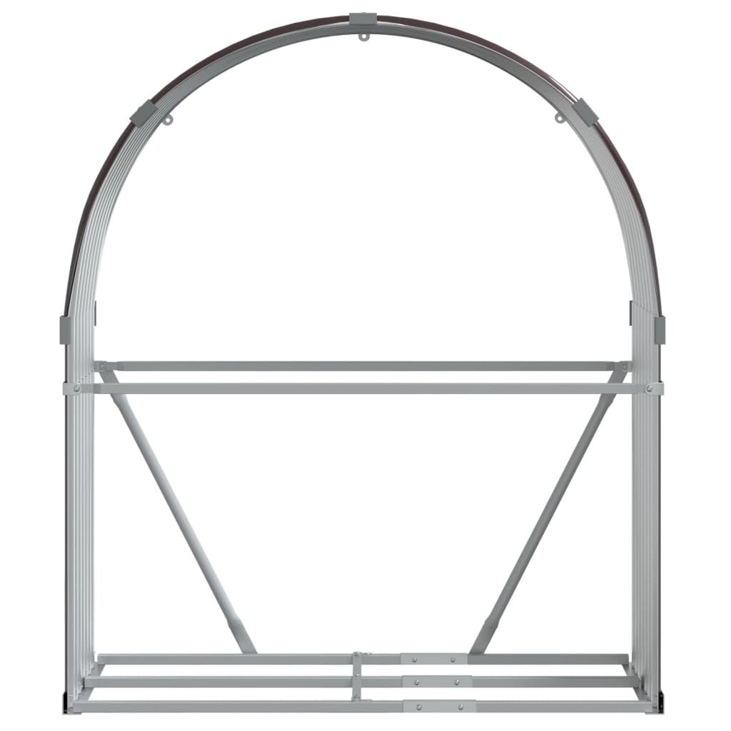 vidaXL Suport pentru bușteni, maro, 120x45x140 cm, oțel galvanizat vidaXL Suport pentru bușteni, maro, 120x45x140 cm, oțel galvanizat