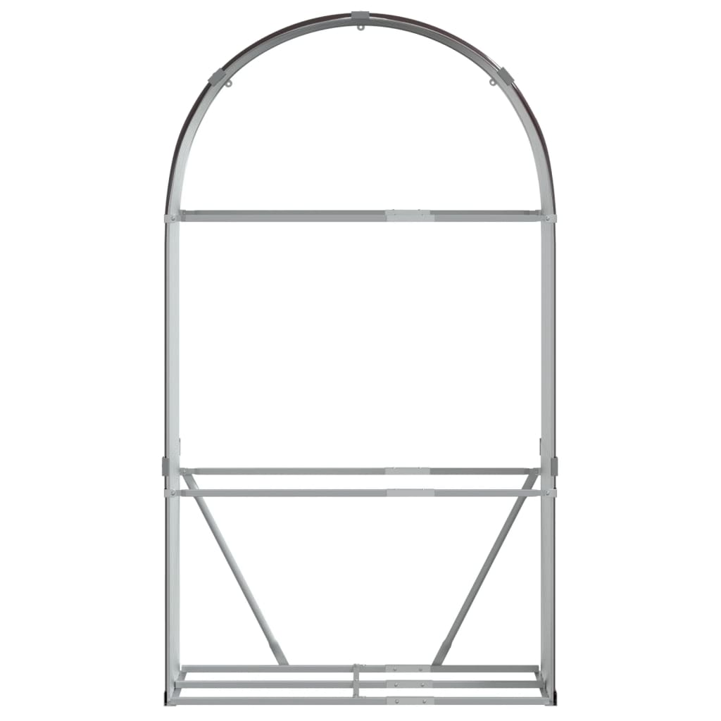vidaXL Suport pentru bușteni, maro, 120x45x210 cm, oțel galvanizat