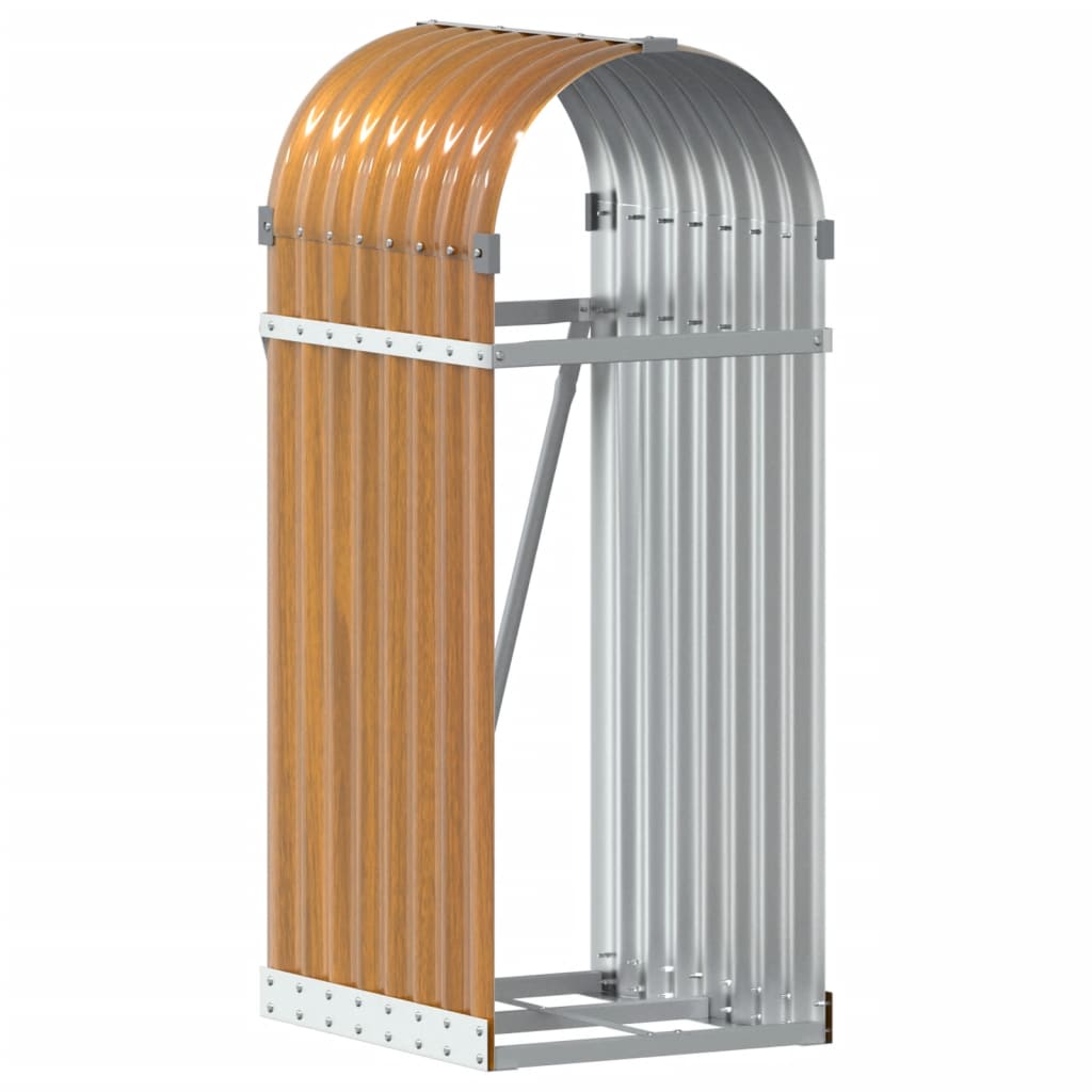 vidaXL Suport de bușteni, aspect de lemn, 40x45x100 cm, oțel galvanizat