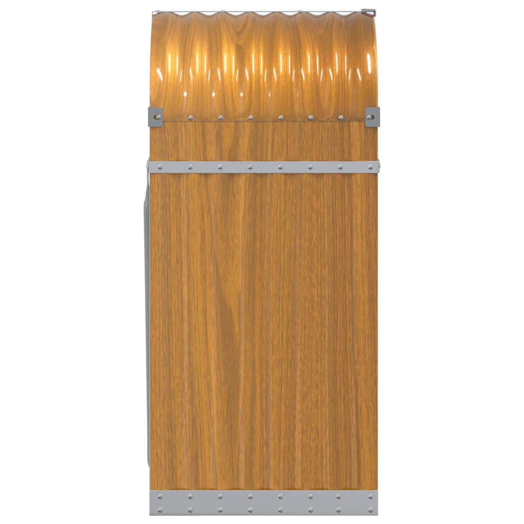 vidaXL Suport de bușteni, aspect de lemn, 40x45x100 cm, oțel galvanizat