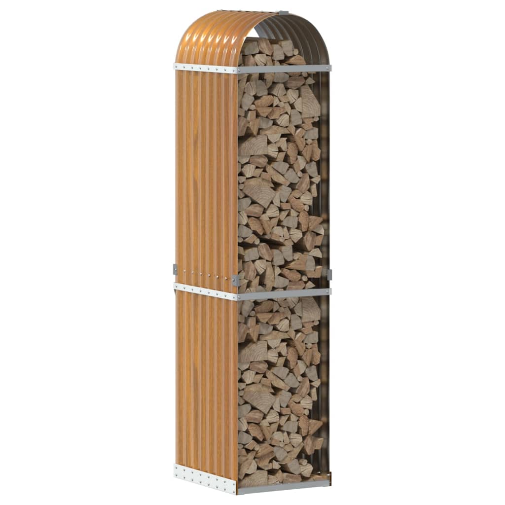 vidaXL Suport de bușteni, aspect de lemn, 40x45x170 cm, oțel galvanizat vidaXL Suport de bușteni, aspect de lemn, 40x45x170 cm, oțel galvanizat