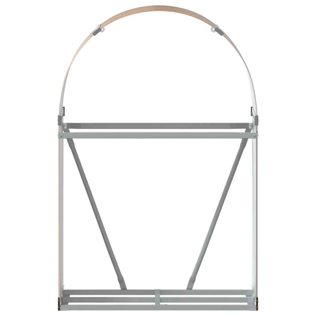 vidaXL Suport de bușteni, aspect de lemn, 80x45x120 cm, oțel galvanizat vidaXL Suport de bușteni, aspect de lemn, 80x45x120 cm, oțel galvanizat