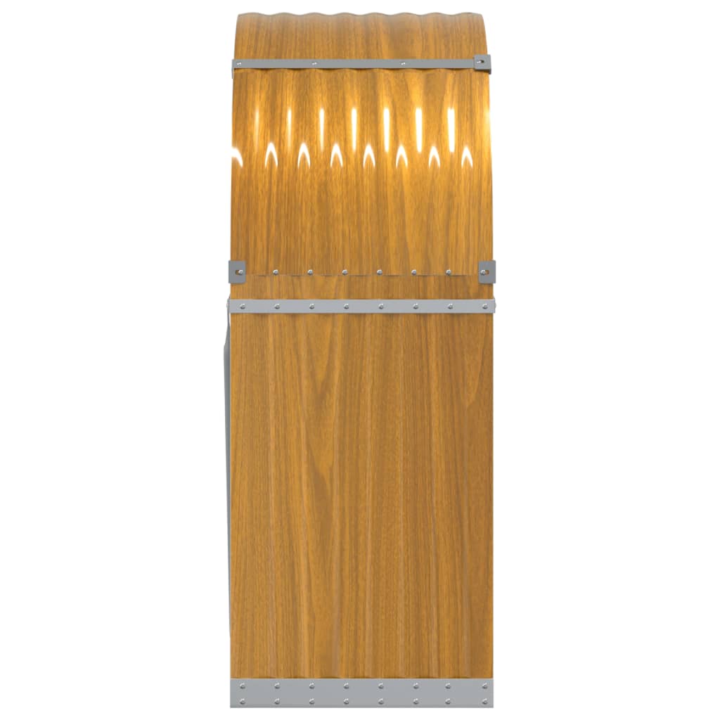 vidaXL Suport de bușteni, aspect de lemn, 80x45x120 cm, oțel galvanizat vidaXL Suport de bușteni, aspect de lemn, 80x45x120 cm, oțel galvanizat