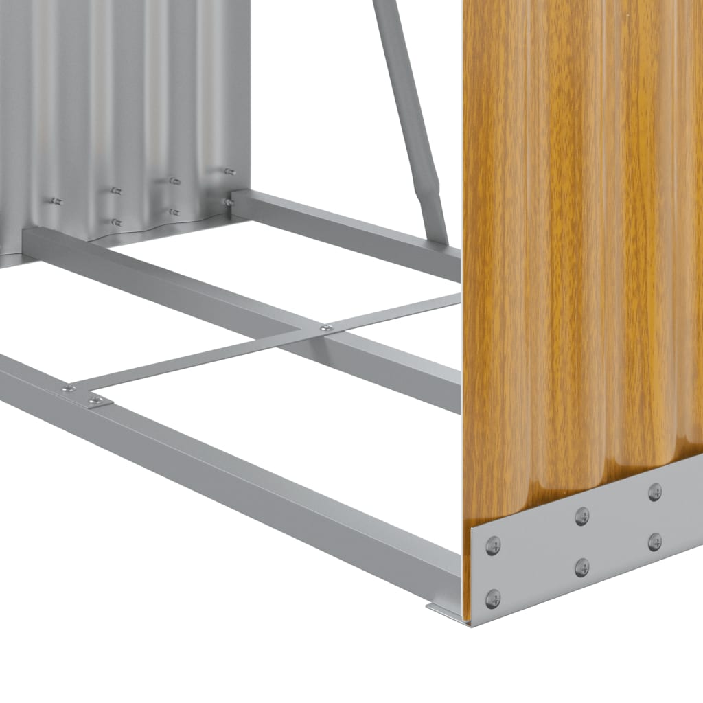 vidaXL Suport de bușteni, aspect de lemn, 80x45x120 cm, oțel galvanizat vidaXL Suport de bușteni, aspect de lemn, 80x45x120 cm, oțel galvanizat