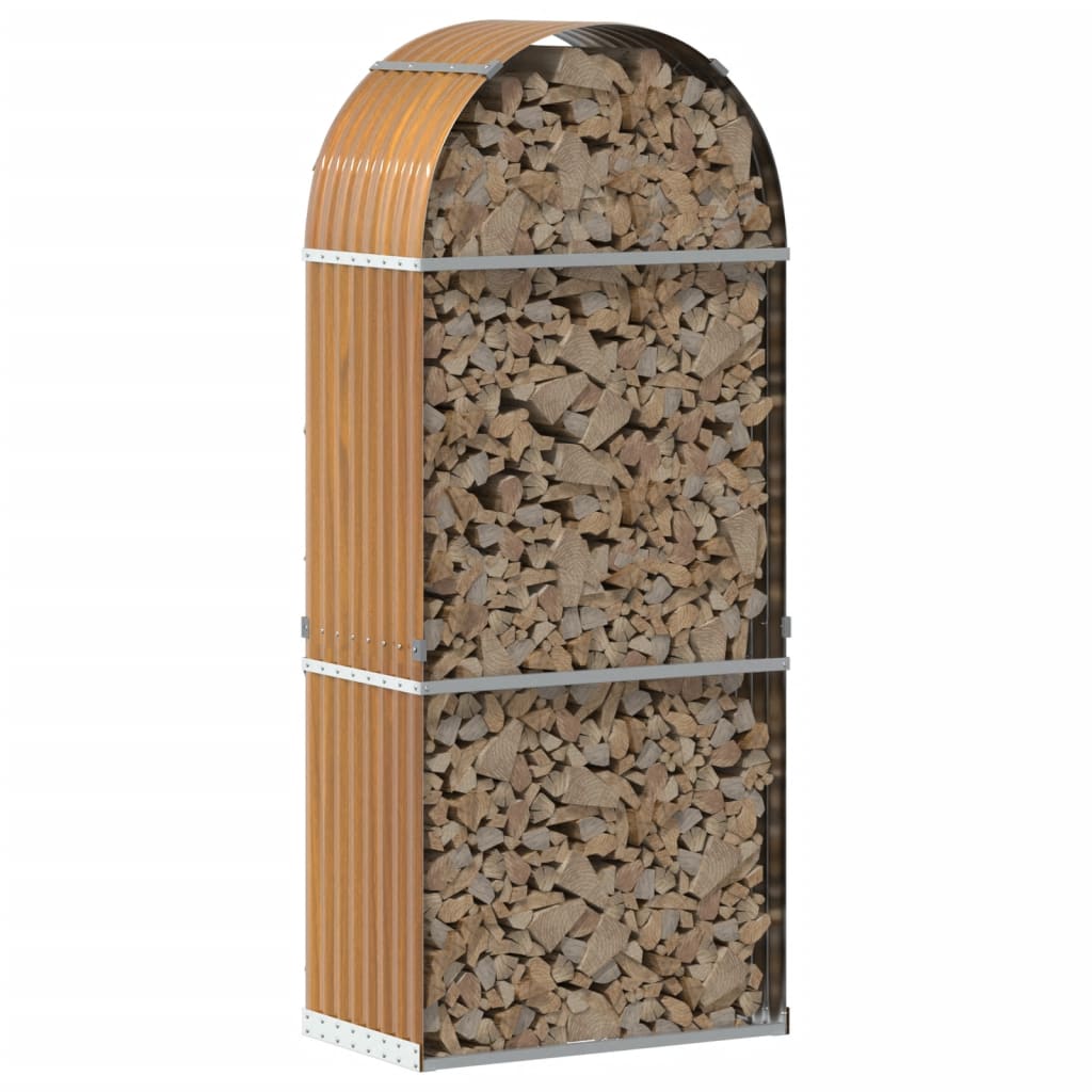vidaXL Suport de bușteni, aspect de lemn, 80x45x190 cm, oțel galvanizat vidaXL Suport de bușteni, aspect de lemn, 80x45x190 cm, oțel galvanizat