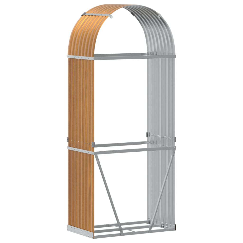 vidaXL Suport de bușteni, aspect de lemn, 80x45x190 cm, oțel galvanizat vidaXL Suport de bușteni, aspect de lemn, 80x45x190 cm, oțel galvanizat