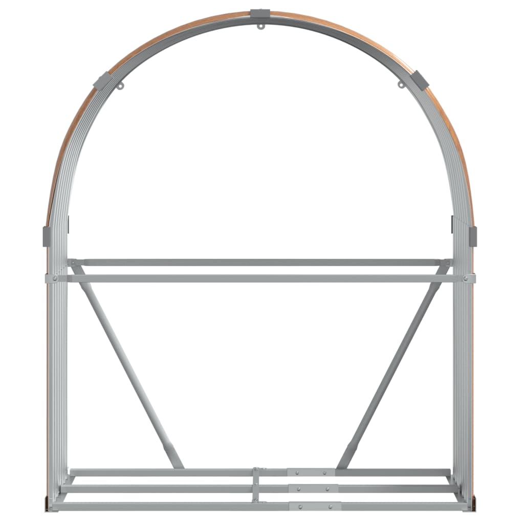vidaXL Suport de bușteni, aspect de lemn, 120x45x140 cm, oțel galvanizat