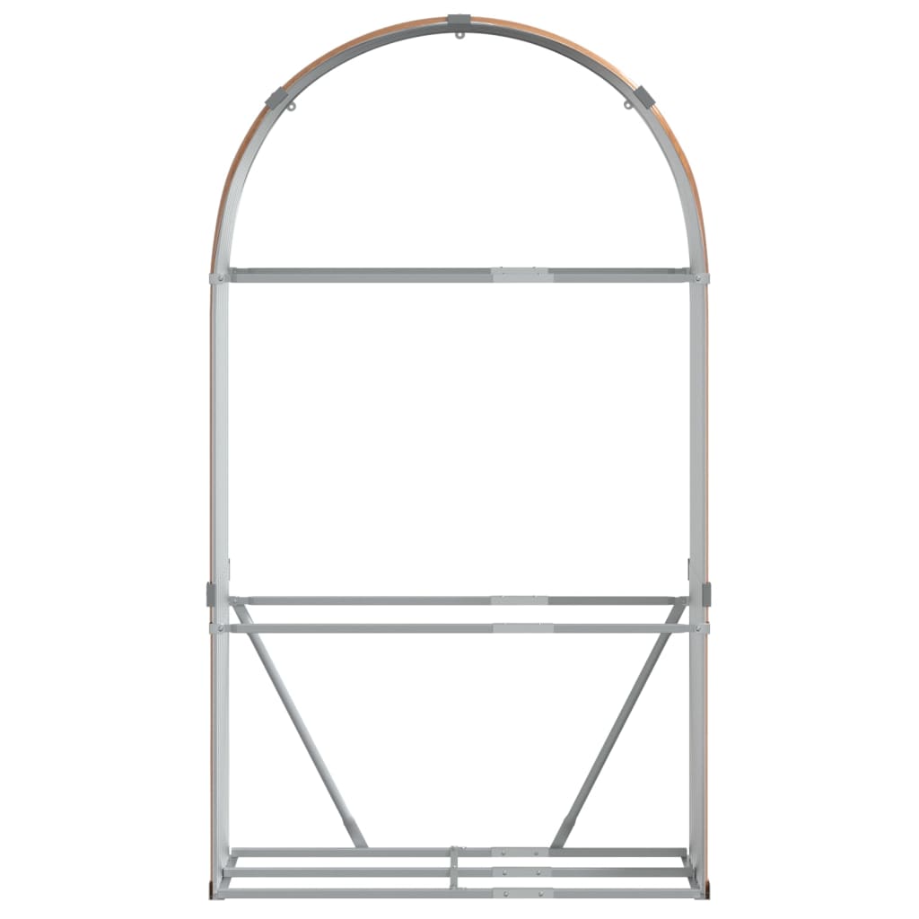 vidaXL Suport de bușteni, aspect de lemn, 120x45x210 cm, oțel galvanizat