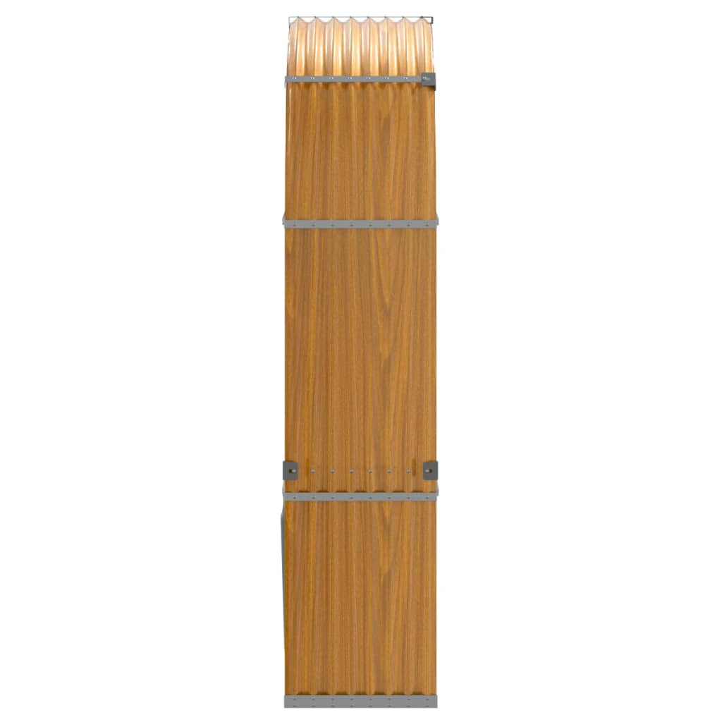 vidaXL Suport de bușteni, aspect de lemn, 120x45x210 cm, oțel galvanizat