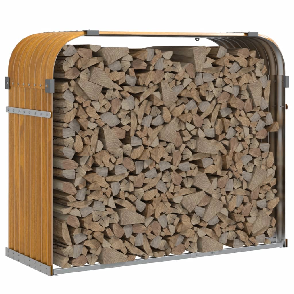 vidaXL Suport de bușteni, aspect de lemn, 120x45x100 cm, oțel galvanizat