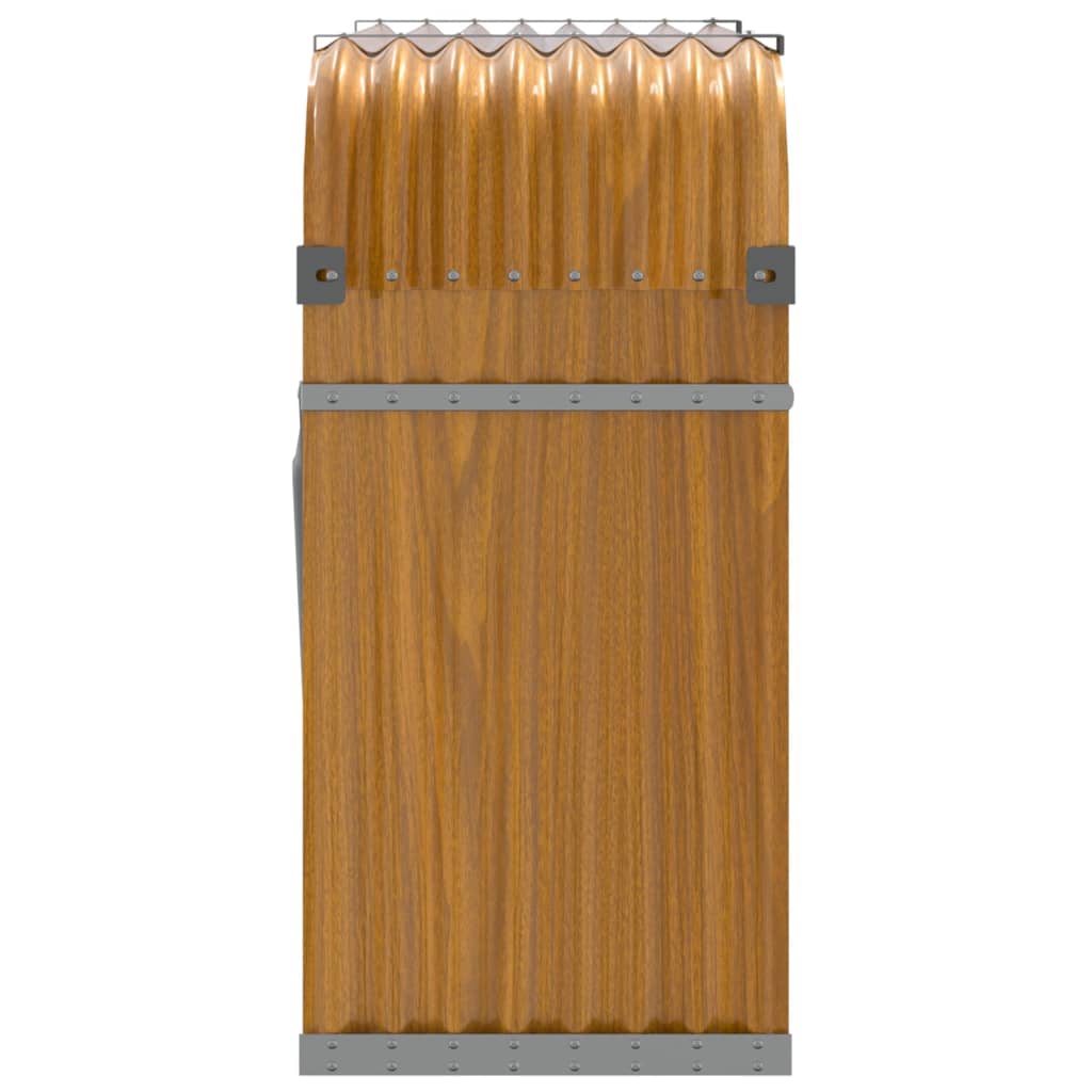 vidaXL Suport de bușteni, aspect de lemn, 120x45x100 cm, oțel galvanizat