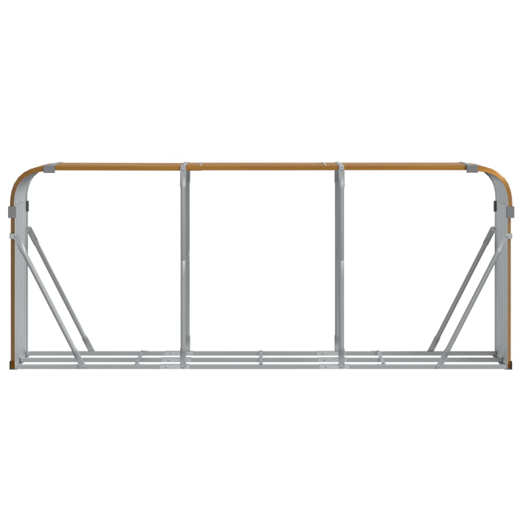 vidaXL Suport de bușteni, aspect de lemn, 234x45x100 cm, oțel galvanizat vidaXL Suport de bușteni, aspect de lemn, 234x45x100 cm, oțel galvanizat