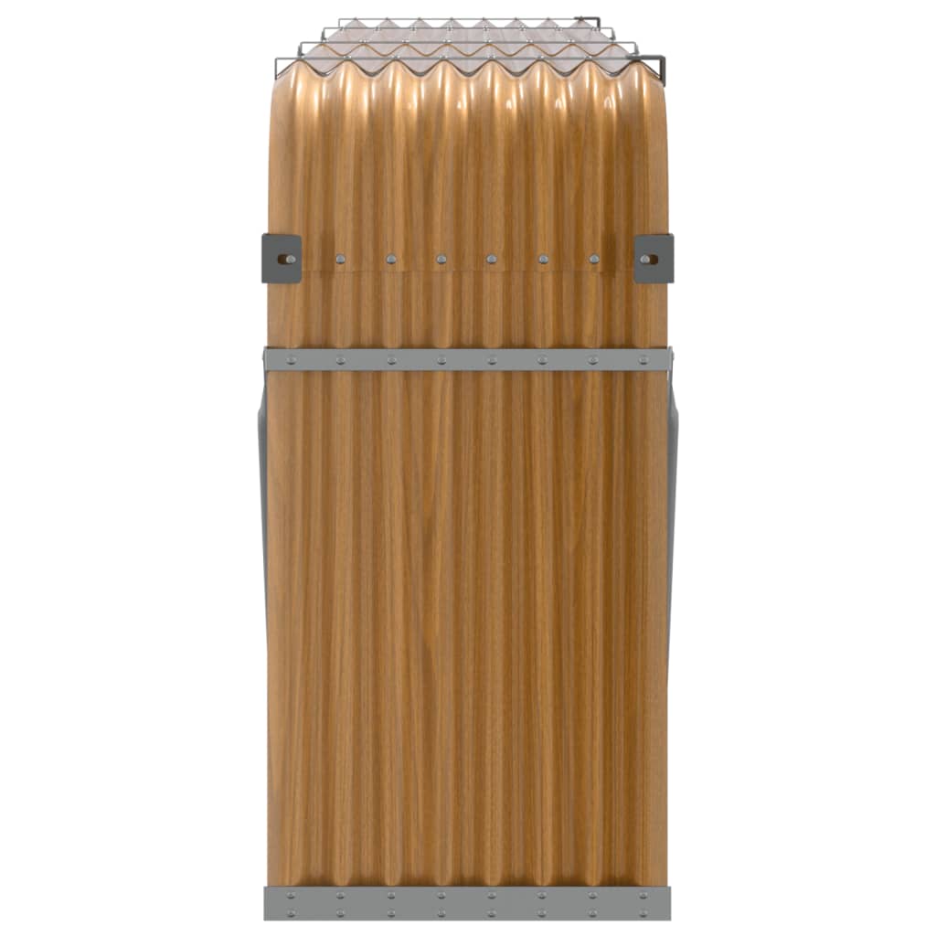 vidaXL Suport de bușteni, aspect de lemn, 234x45x100 cm, oțel galvanizat vidaXL Suport de bușteni, aspect de lemn, 234x45x100 cm, oțel galvanizat