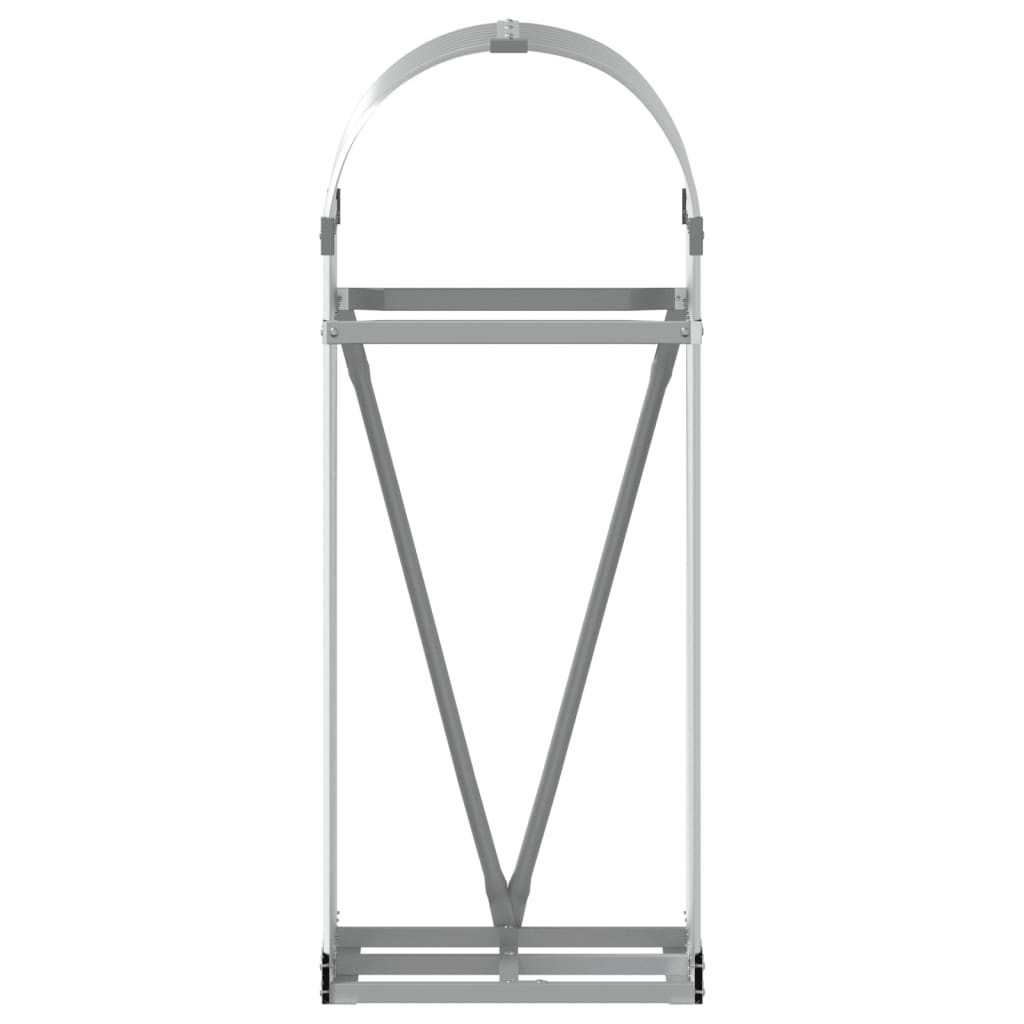 vidaXL Suport pentru bușteni, argintiu, 40x45x100 cm, oțel galvanizat vidaXL Suport pentru bușteni, argintiu, 40x45x100 cm, oțel galvanizat