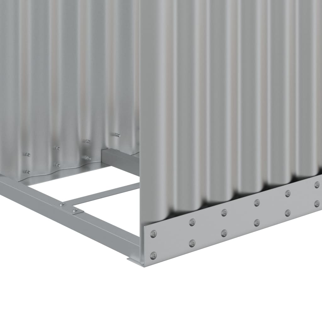 vidaXL Suport pentru bușteni, argintiu, 40x45x100 cm, oțel galvanizat vidaXL Suport pentru bușteni, argintiu, 40x45x100 cm, oțel galvanizat