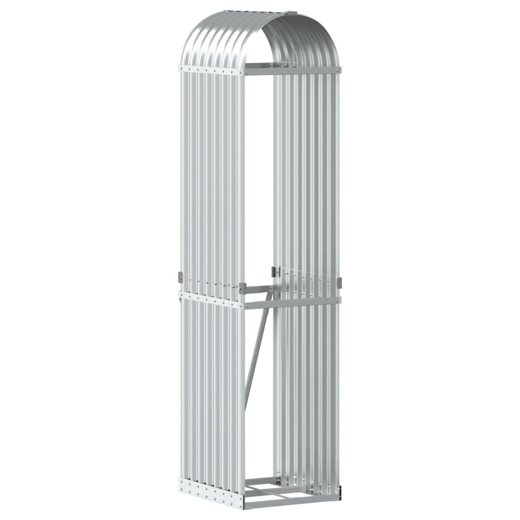 vidaXL Suport pentru bușteni, argintiu, 40x45x170 cm, oțel galvanizat vidaXL Suport pentru bușteni, argintiu, 40x45x170 cm, oțel galvanizat