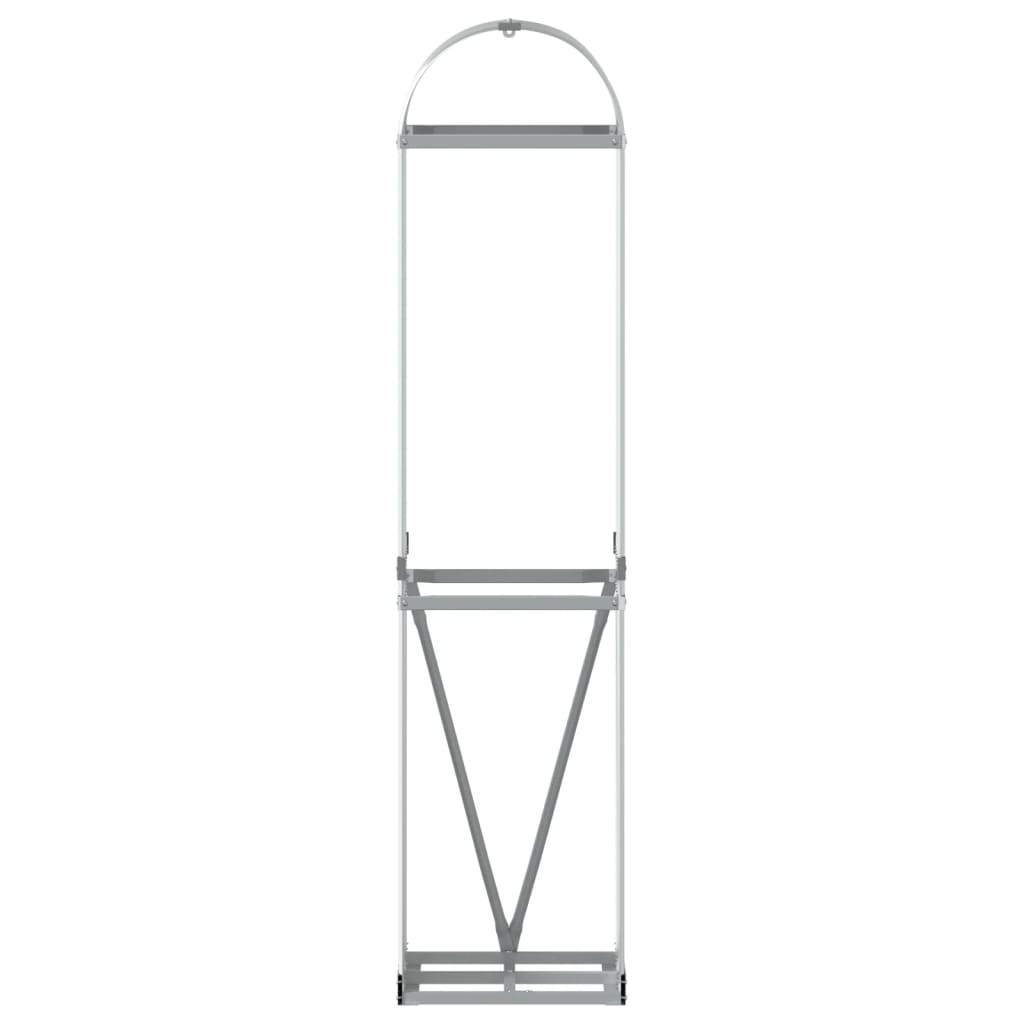 vidaXL Suport pentru bușteni, argintiu, 40x45x170 cm, oțel galvanizat vidaXL Suport pentru bușteni, argintiu, 40x45x170 cm, oțel galvanizat