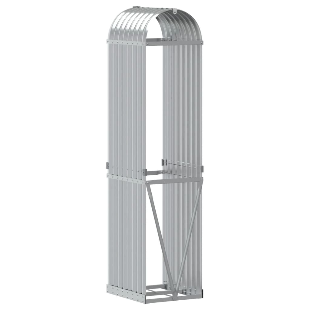 vidaXL Suport pentru bușteni, argintiu, 40x45x170 cm, oțel galvanizat vidaXL Suport pentru bușteni, argintiu, 40x45x170 cm, oțel galvanizat