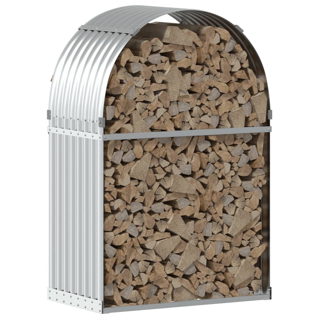 vidaXL Suport pentru bușteni, argintiu, 80x45x120 cm, oțel galvanizat vidaXL Suport pentru bușteni, argintiu, 80x45x120 cm, oțel galvanizat