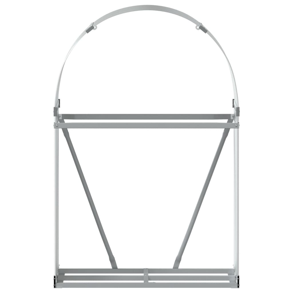 vidaXL Suport pentru bușteni, argintiu, 80x45x120 cm, oțel galvanizat vidaXL Suport pentru bușteni, argintiu, 80x45x120 cm, oțel galvanizat
