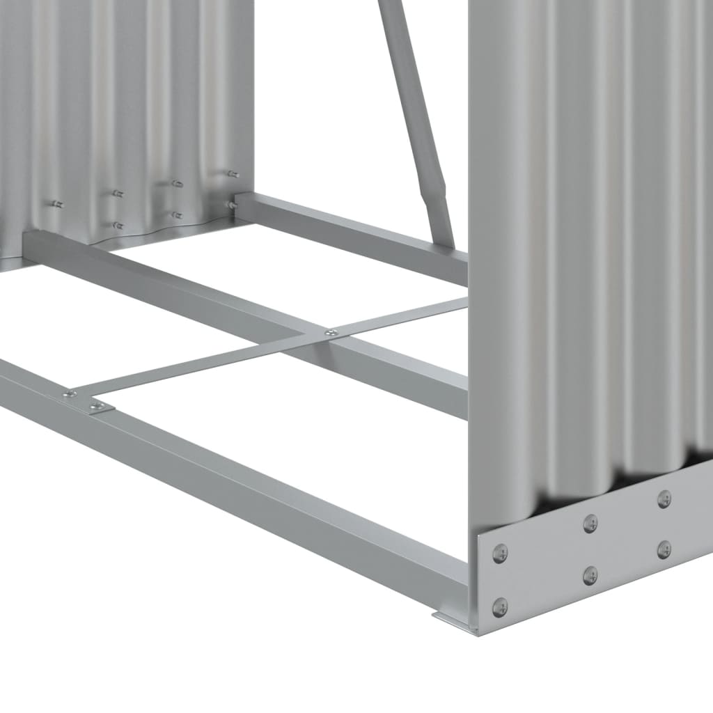vidaXL Suport pentru bușteni, argintiu, 80x45x120 cm, oțel galvanizat vidaXL Suport pentru bușteni, argintiu, 80x45x120 cm, oțel galvanizat