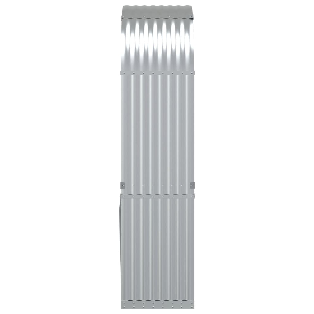 vidaXL Suport pentru bușteni, argintiu, 80x45x190 cm, oțel galvanizat