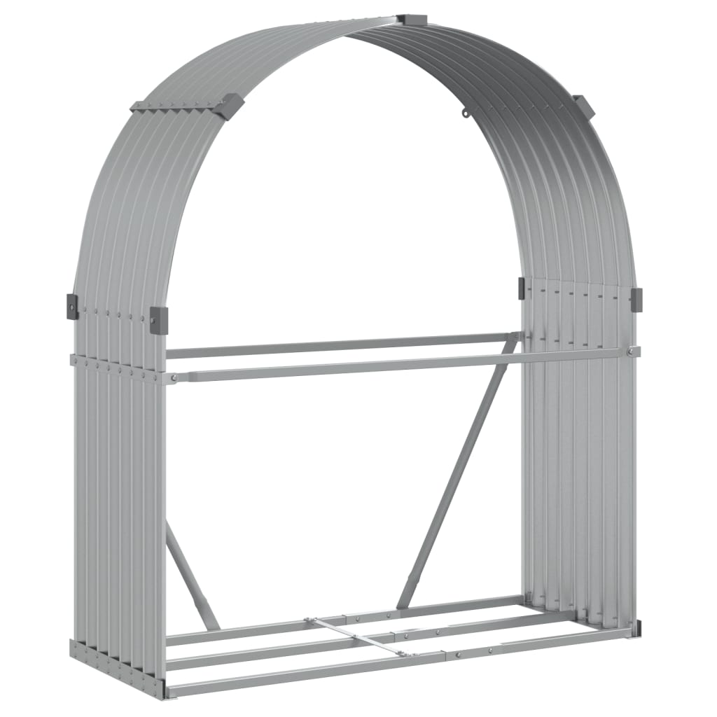 vidaXL Suport pentru bușteni, argintiu, 120x45x140 cm, oțel galvanizat vidaXL Suport pentru bușteni, argintiu, 120x45x140 cm, oțel galvanizat