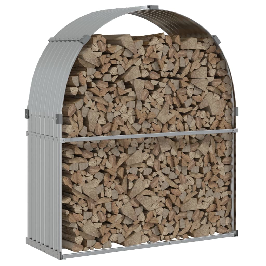 vidaXL Suport pentru bușteni, argintiu, 120x45x140 cm, oțel galvanizat vidaXL Suport pentru bușteni, argintiu, 120x45x140 cm, oțel galvanizat