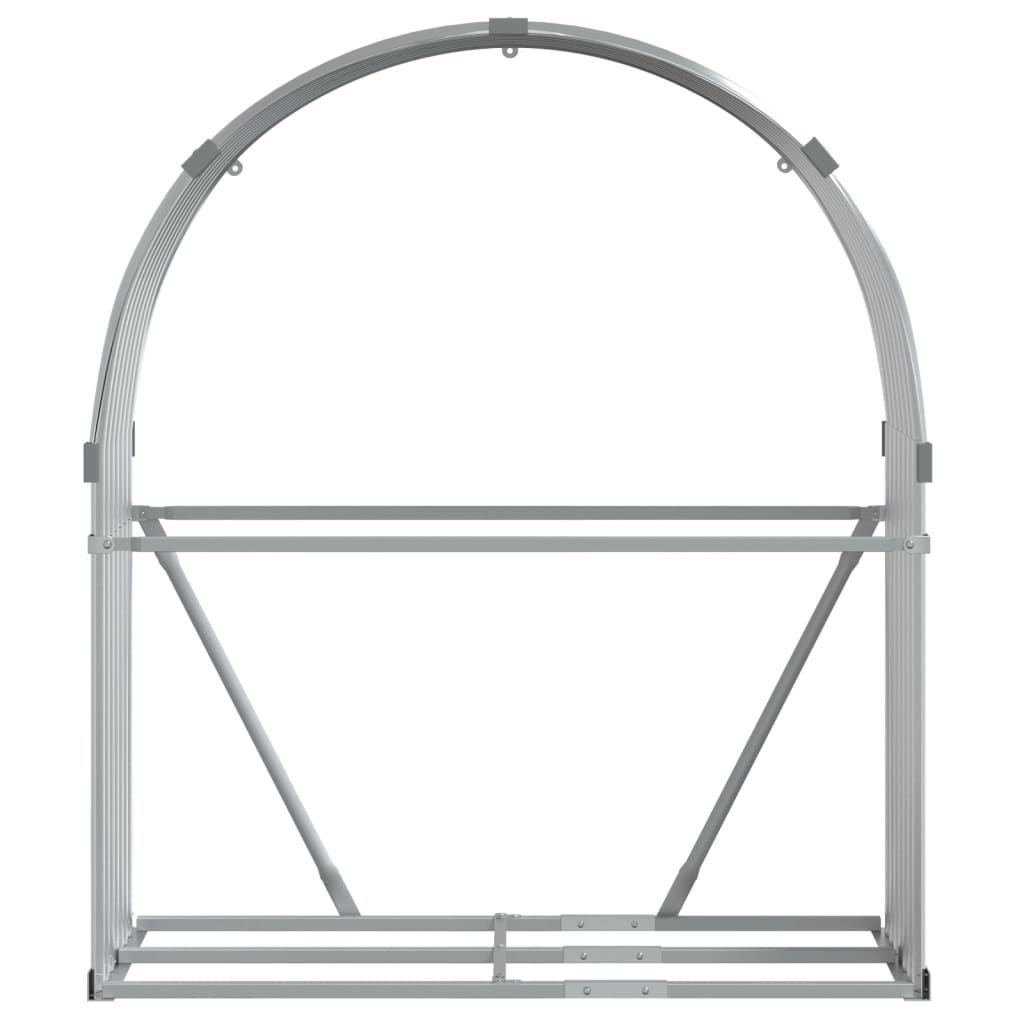 vidaXL Suport pentru bușteni, argintiu, 120x45x140 cm, oțel galvanizat vidaXL Suport pentru bușteni, argintiu, 120x45x140 cm, oțel galvanizat
