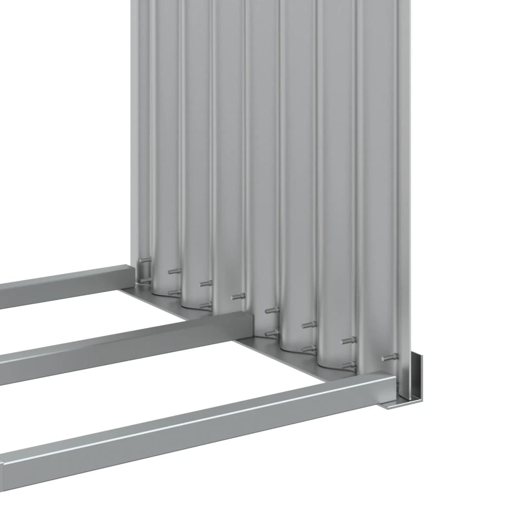 vidaXL Suport pentru bușteni, argintiu, 120x45x140 cm, oțel galvanizat vidaXL Suport pentru bușteni, argintiu, 120x45x140 cm, oțel galvanizat