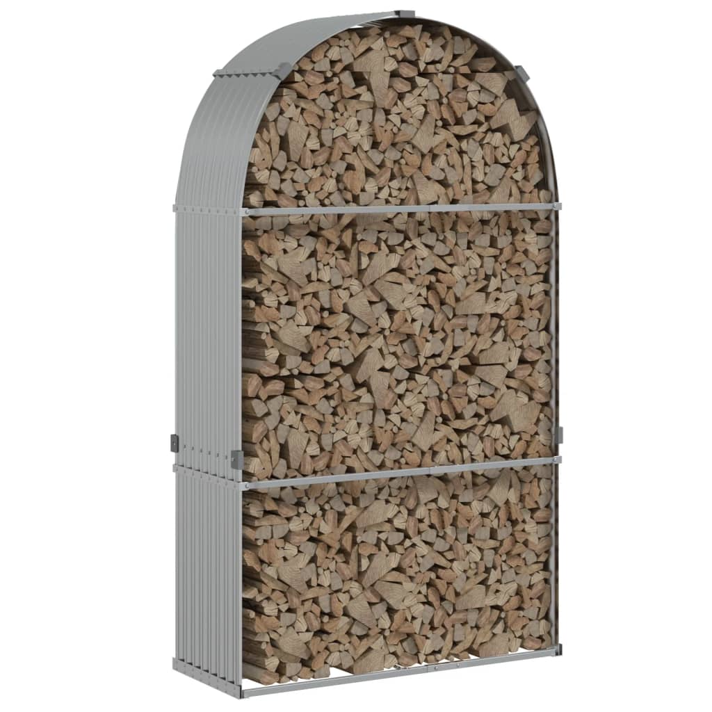 vidaXL Suport pentru bușteni, argintiu, 120x45x210 cm, oțel galvanizat vidaXL Suport pentru bușteni, argintiu, 120x45x210 cm, oțel galvanizat