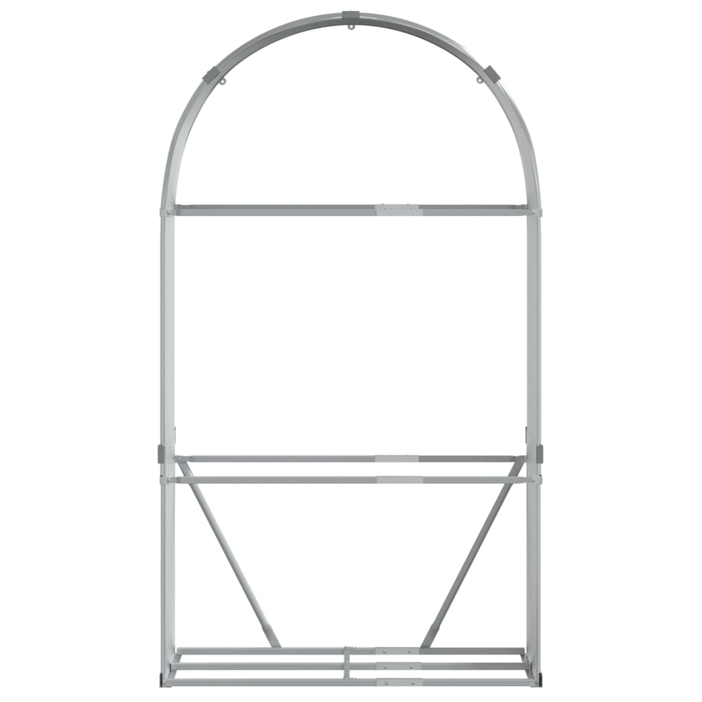 vidaXL Suport pentru bușteni, argintiu, 120x45x210 cm, oțel galvanizat vidaXL Suport pentru bușteni, argintiu, 120x45x210 cm, oțel galvanizat