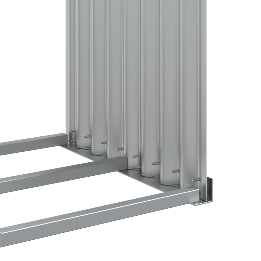 vidaXL Suport pentru bușteni, argintiu, 120x45x210 cm, oțel galvanizat vidaXL Suport pentru bușteni, argintiu, 120x45x210 cm, oțel galvanizat