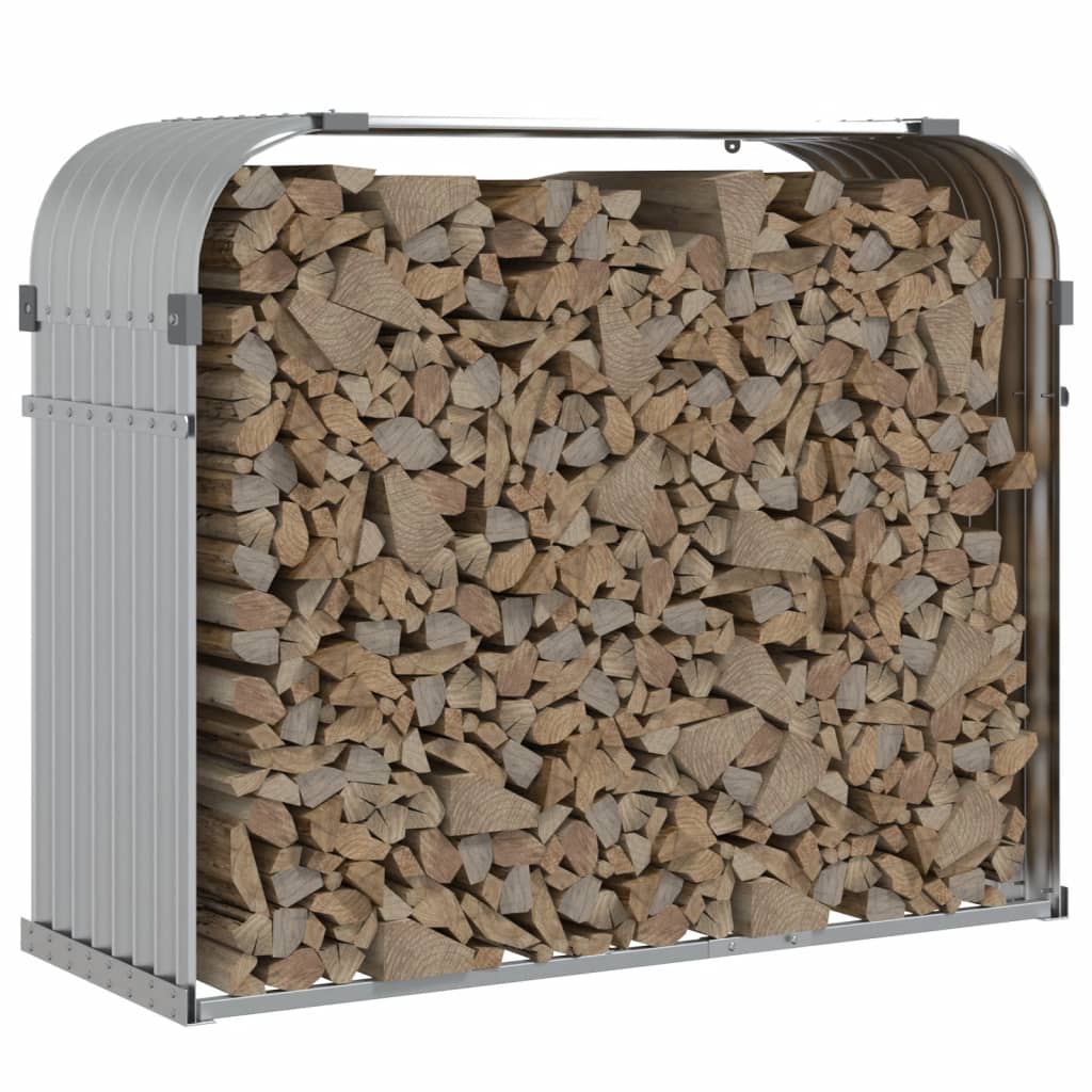 vidaXL Suport pentru bușteni, argintiu, 120x45x100 cm, oțel galvanizat vidaXL Suport pentru bușteni, argintiu, 120x45x100 cm, oțel galvanizat