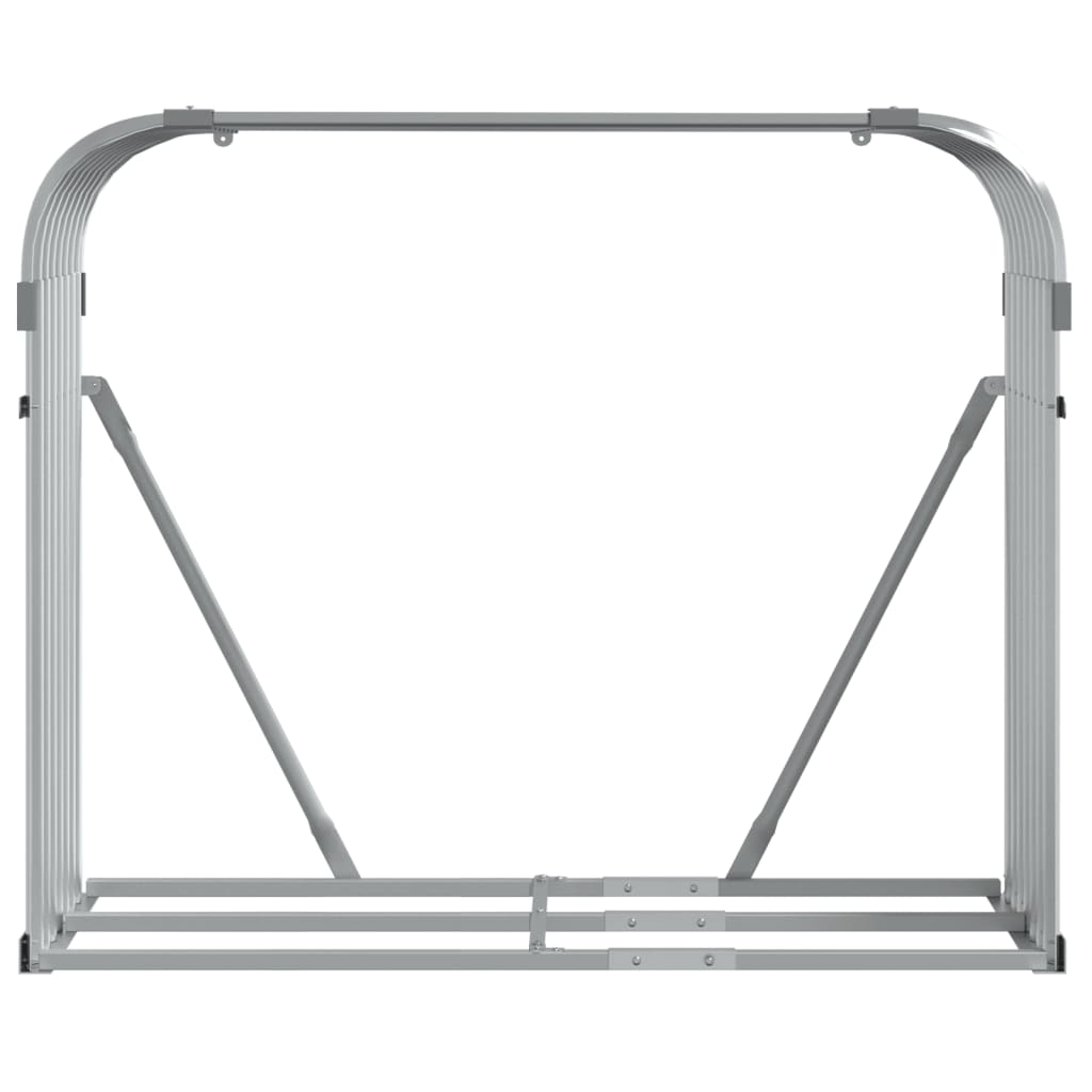 vidaXL Suport pentru bușteni, argintiu, 120x45x100 cm, oțel galvanizat vidaXL Suport pentru bușteni, argintiu, 120x45x100 cm, oțel galvanizat