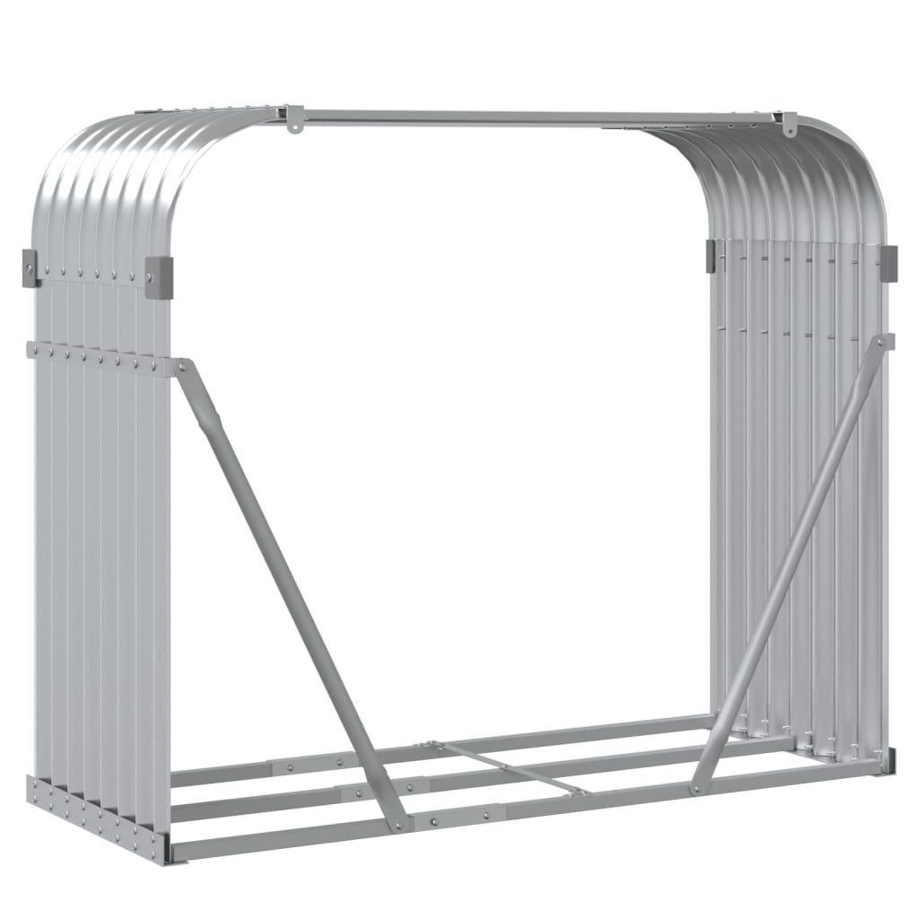 vidaXL Suport pentru bușteni, argintiu, 120x45x100 cm, oțel galvanizat vidaXL Suport pentru bușteni, argintiu, 120x45x100 cm, oțel galvanizat